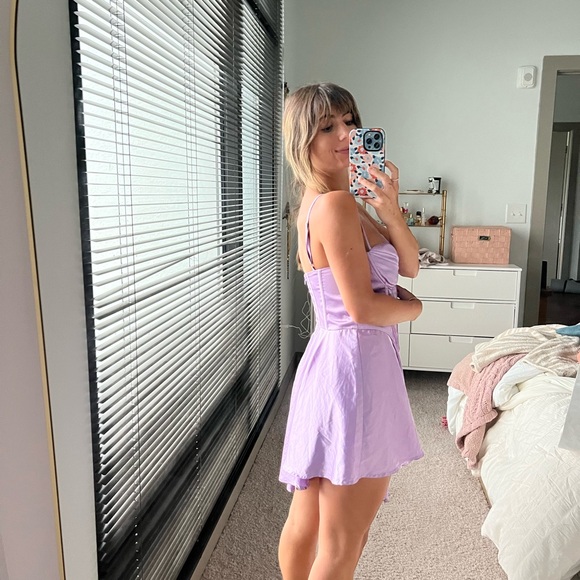 Babyboo saffron corset playsuit satin romper purple - Picture 3 of 5